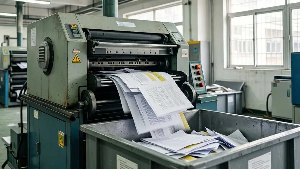 Industrial shredder used in destruction work