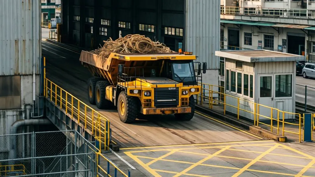 Weighbridge used to weigh recovered material