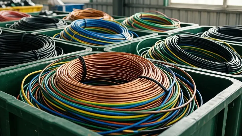 Cabling and copper removed during decommissioning