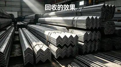 廠房內整齊捆紮堆疊的角鋼、圓鋼及螺紋鋼